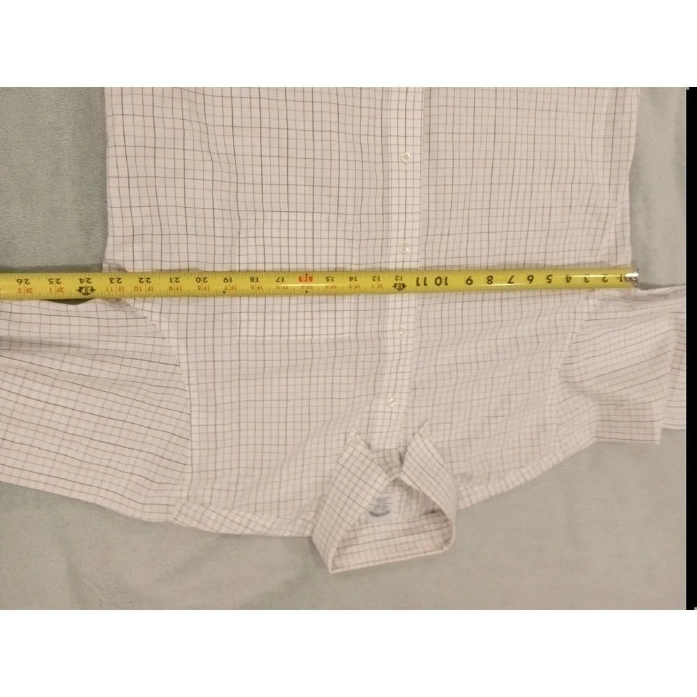 (2) Mens Brooks Brothers Original Polo 346Dress Button Shirt 15.5-2/3 Blue White